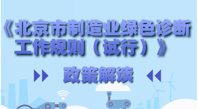 一图读懂《北京市制造业绿色诊断工作规则（试行）》