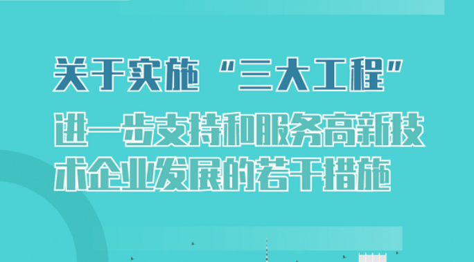 一图读懂：关于实施“三大工程”进一步支持和服务高新技术企业发展的若干措施